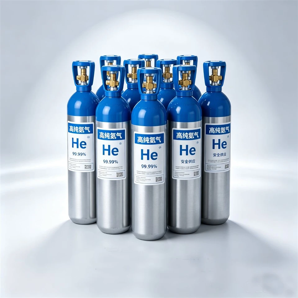 High Purity Industrial Helium Gas He 99.999% 5N Compressed Helium in Cylinder
